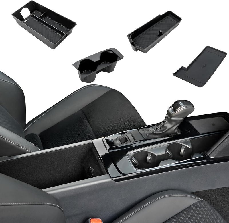 ELECFRESH 4PCS Center Console Organizer Tray for 2025 2026 Toyota Camry Accessories, Armrest Storage Box, Cup Holder, Wireless Charging Mat for Toyota Camry - Image 1